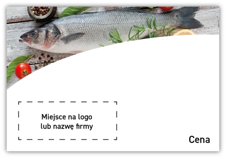 Cenówki laminowane na ryby - 65x95mm, personalizowane
