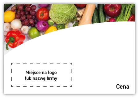 Cenówki laminowane na warzywa i owoce - 65x95mm, personalizowane