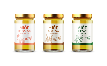 Etykieta na miód akacjowy.