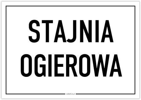 Stajnia ogierowa – tabliczka