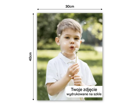 Zdjęcie na szkle 40x30cm - twoja grafika