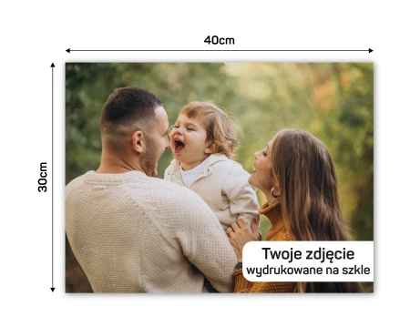 Zdjęcie na szkle 40x30cm - twoja grafika