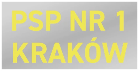 Naklejka z nazwą jednostki pożarniczej OSP/PSP