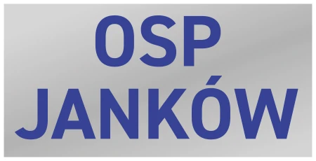 Naklejka z nazwą jednostki pożarniczej OSP/PSP