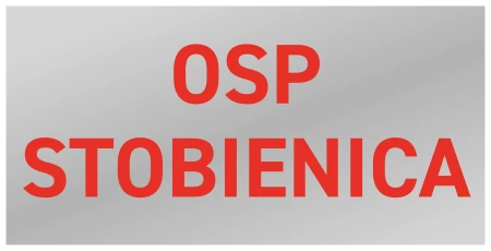 Naklejka z nazwą jednostki pożarniczej OSP/PSP