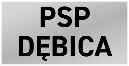 Naklejka z nazwą jednostki pożarniczej OSP/PSP