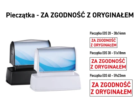 Pieczątka – ZA ZGODNOŚĆ Z ORYGINAŁEM