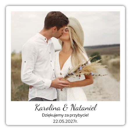 Magnes okolicznościowy z Twoim zdjęciem i napisem - podziękowanie wesele