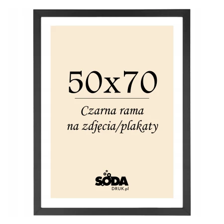 Czarna rama na zdjęcia/plakaty - 50x70cm