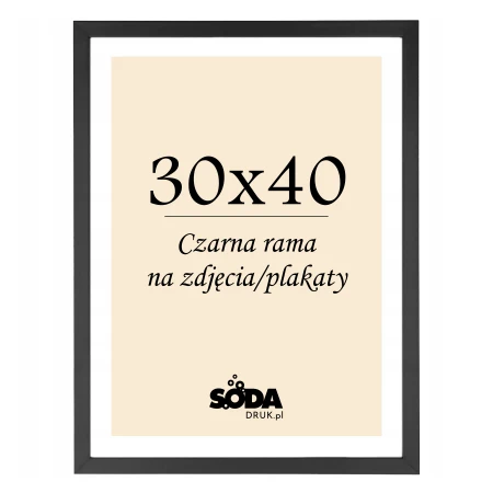 Czarna rama na zdjęcia/plakaty - 30x40cm