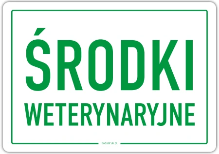 Środki weterynaryjne - naklejka