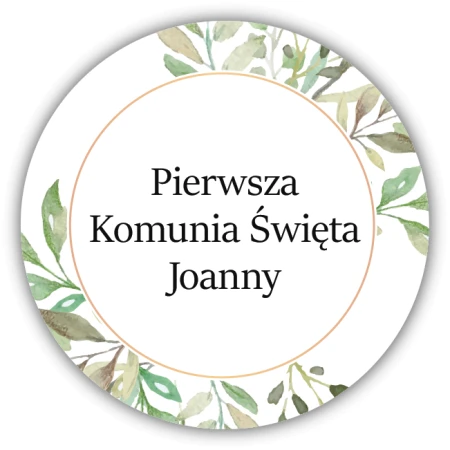 Naklejki z imieniem dziecka na Komunię Świętą - podziękowanie v4