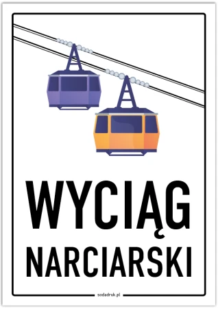 Wyciąg narciarski - tabliczka