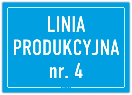 Linia produkcyjna z numerem – tabliczka