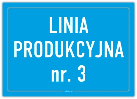 Linia produkcyjna z numerem – tabliczka