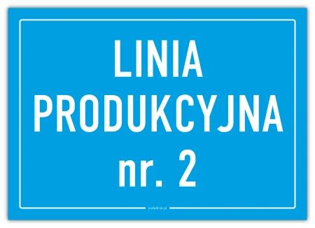 Linia produkcyjna z numerem – tabliczka