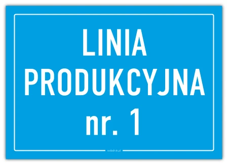 Linia produkcyjna z numerem – tabliczka