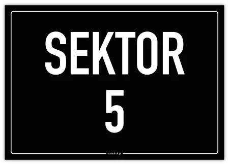 SEKTOR - tabliczka z możliwością personalizacji