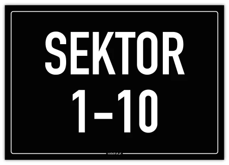 SEKTOR - tabliczka z możliwością personalizacji