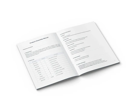 Wydruk instrukcji obsługi / karty gwarancyjnej A5, 8 stron + 4 okładka