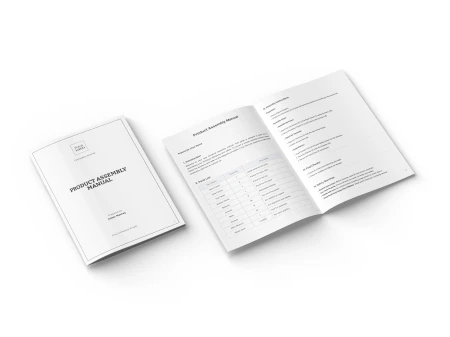 Wydruk instrukcji obsługi / karty gwarancyjnej A5, 8 stron + 4 okładka