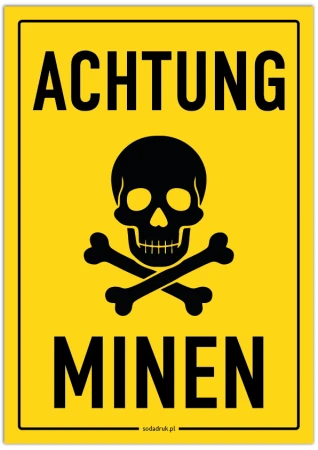ACHTUNG MINEN – tabliczka ostrzegawcza
