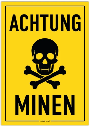 Przejdź do produktu ACHTUNG MINEN – tabliczka ostrzegawcza