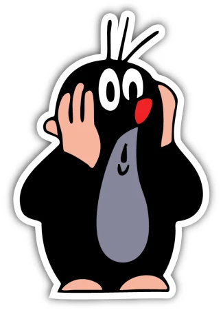 Krecik - naklejka v2