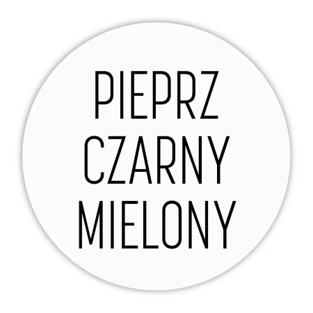 Etykiety samoprzylepne na przyprawy – pieprz czarny mielony