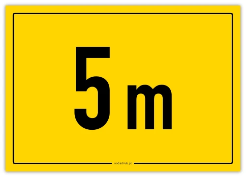 Przejdź do produktu Tabliczka odległościowa 5 m – oznaczenie dystansu strzeleckiego