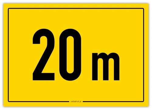 Przejdź do produktu Tabliczka odległościowa 20 m – oznaczenie dystansu strzeleckiego