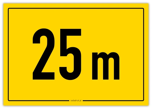 Przejdź do produktu Tabliczka odległościowa 25 m – oznaczenie dystansu strzeleckiego