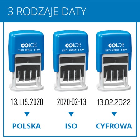 MINI DATOWNIK S120 Z OSŁONĄ - 3 rodzaje daty