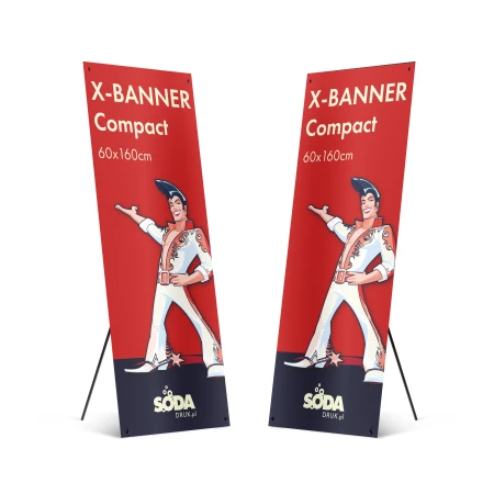 X-BANNER Compact 60x160cm z wydrukiem