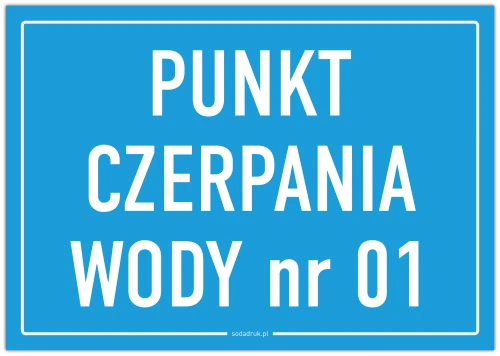 Przejdź do produktu Punkt czerpania wody z numerem – tabliczka personalizowana