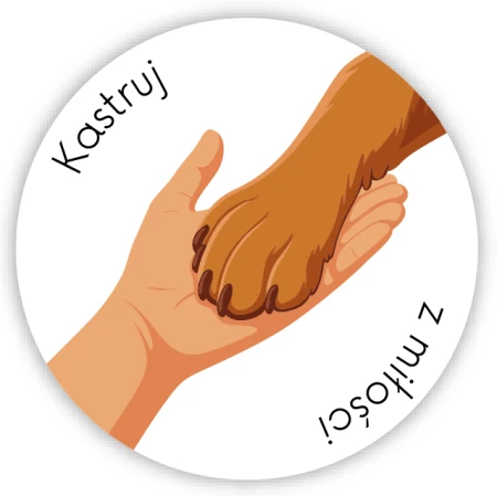 Sterylizacja i kastracja zwierząt Kampania Społeczna - naklejki fi50mm