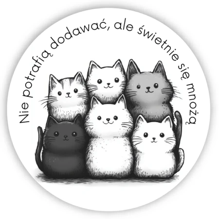 Sterylizacja i kastracja zwierząt Kampania Społeczna - naklejki fi60mm