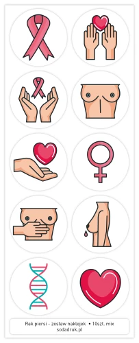 Przejdź do produktu Rak piersi - zestaw naklejek