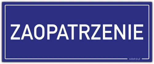 Przejdź do produktu ZAOPATRZENIE tabliczka pcw granatowa
