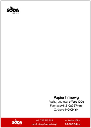 Przejdź do produktu Papier firmowy, rozmiar: A4, Offset 120g