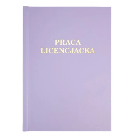 Fioletowa okładka do pracy licencjackiej