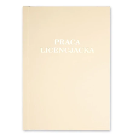 Beżowa okładka do pracy licencjackiej