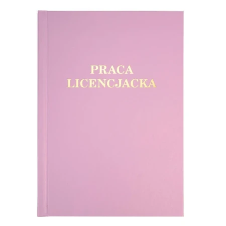 Różowa okładka do pracy licencjackiej