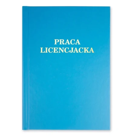 Turkusowa okładka do pracy licencjackiej