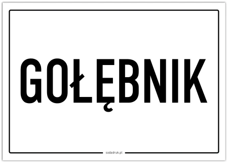 GOŁĘBNIK – tabliczka