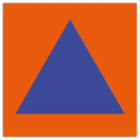 Symbol obrony cywilnej - naklejka kwadratowa