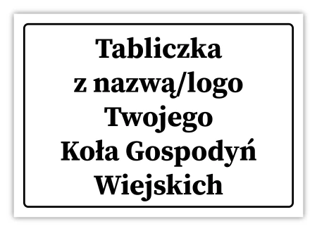Tabliczka z logo Koła Gospodyń Wiejskich