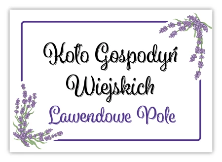 Tabliczka z logo Koła Gospodyń Wiejskich