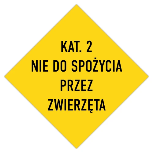 Przejdź do produktu Odpad kat. 2 NIE DO SPOŻYCIA PRZEZ ZWIERZĘTA - tabliczka