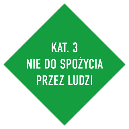 Odpad kat. 3 NIE DO SPOŻYCIA PRZEZ LUDZI - tabliczka